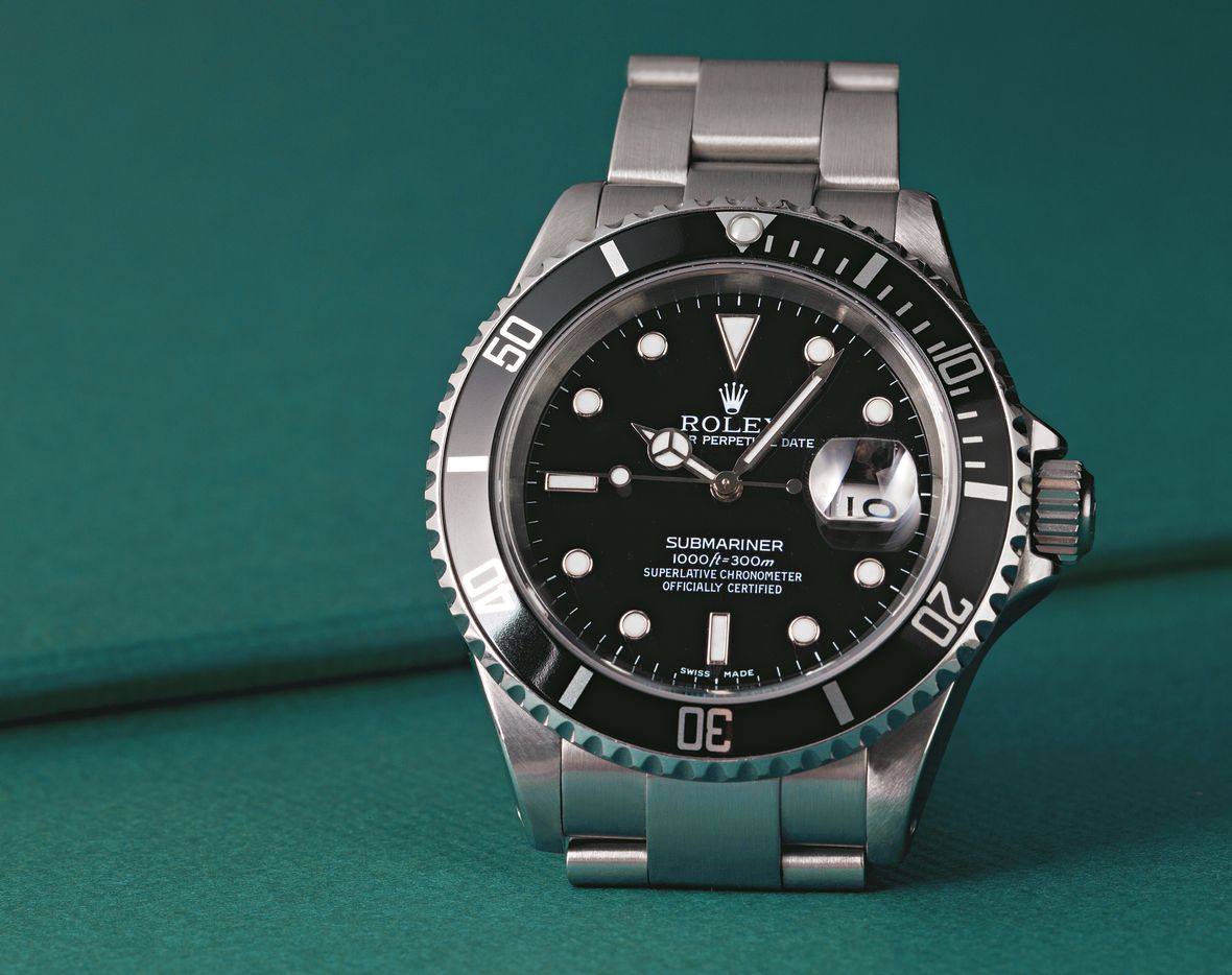 Fathers Day Gift Rolex Submariner 16610 Black Stainless Steel 