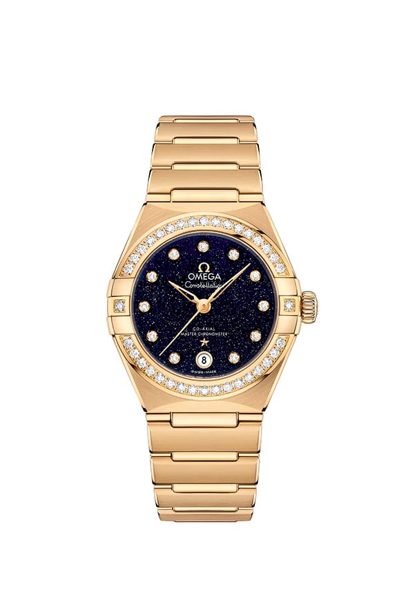 New Aventurine Dial OMEGA Constellation Watches - 18k Yellow Gold