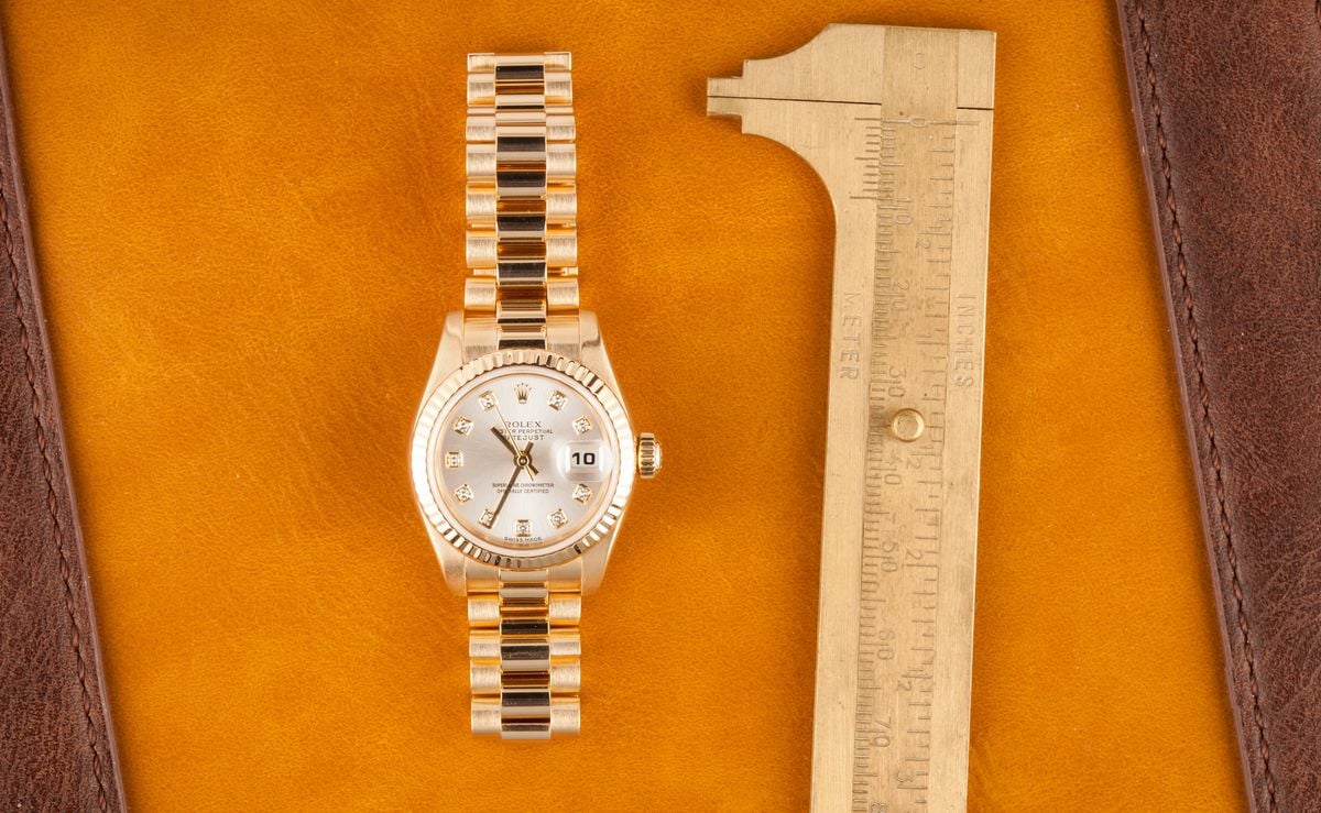 Hailey Bieber Gold Rolex Watch 179178 Diamond Dial