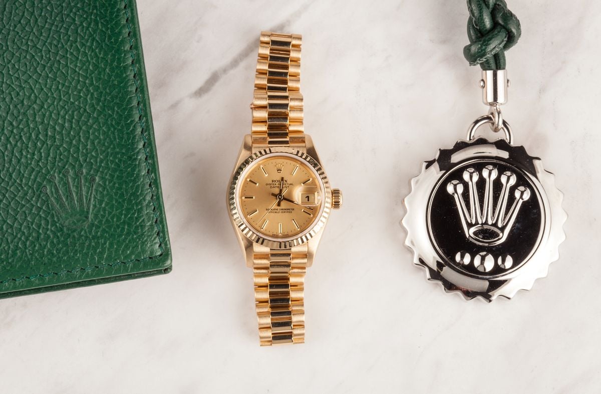 Rolex Datejust Lady-President ref. 79178 Hailey Bieber Gold Rolex President 79178