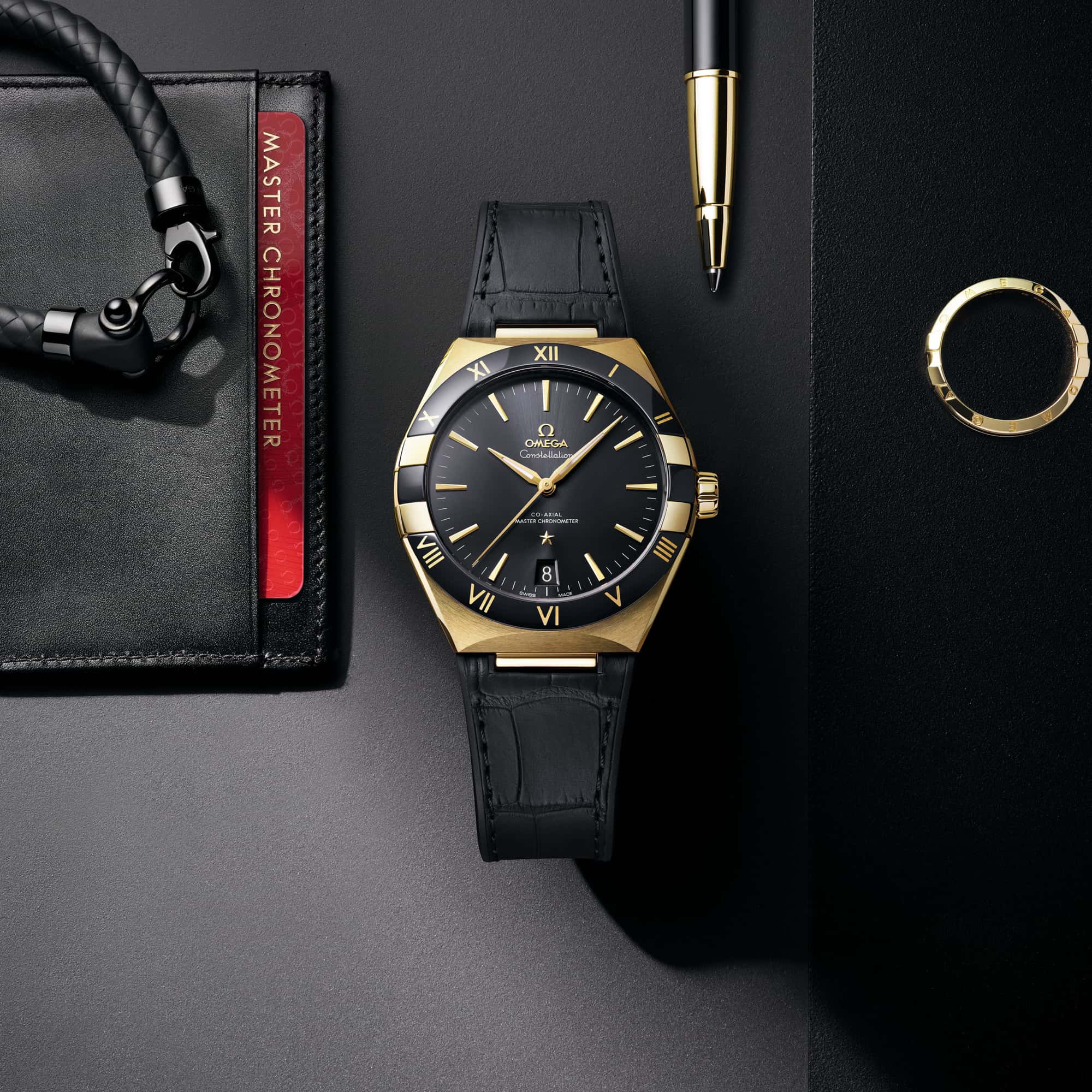 new black dial omega constellation