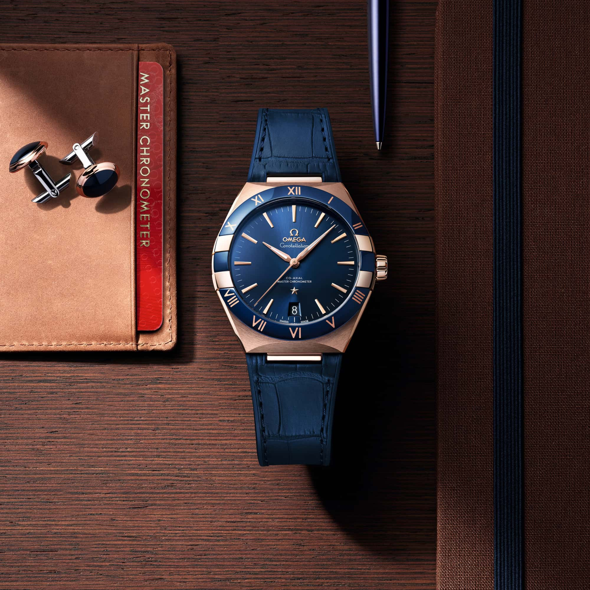 new blue dial omega constellation