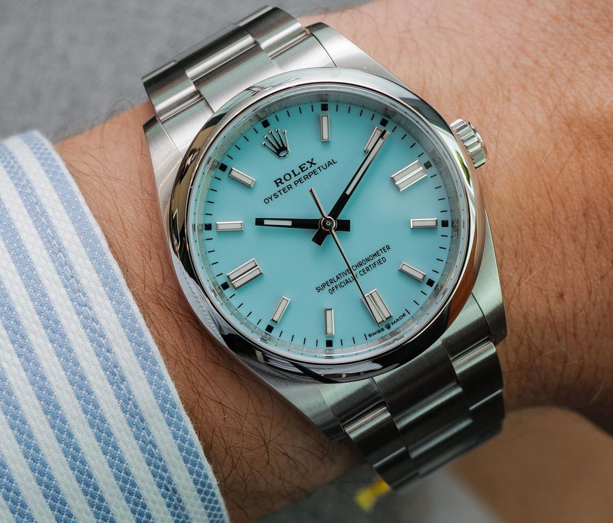 Rolex Oyster Perpetual 36mm 126000 Turquoise Blue Dial