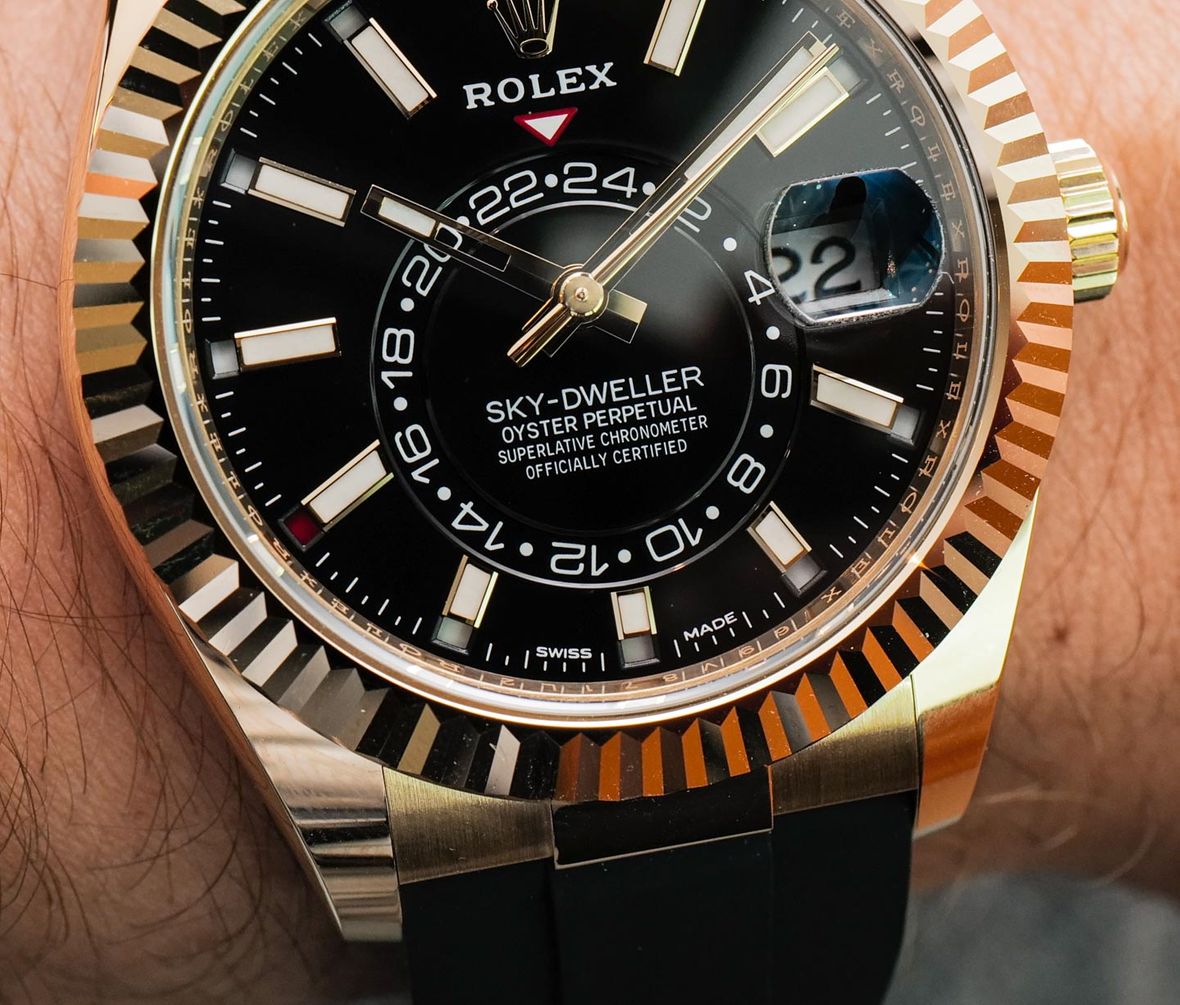 rolex sky dweller black face