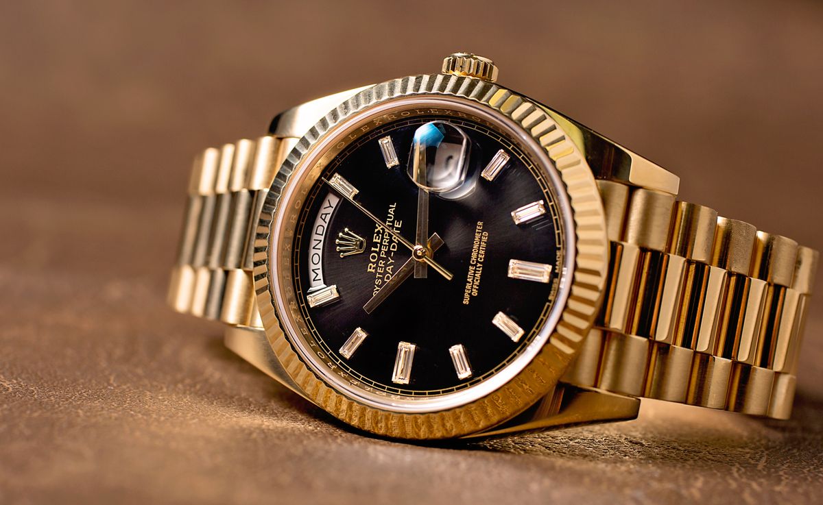 Yellow Gold Rolex Day-Date 40 President 228238 Diamond Dial