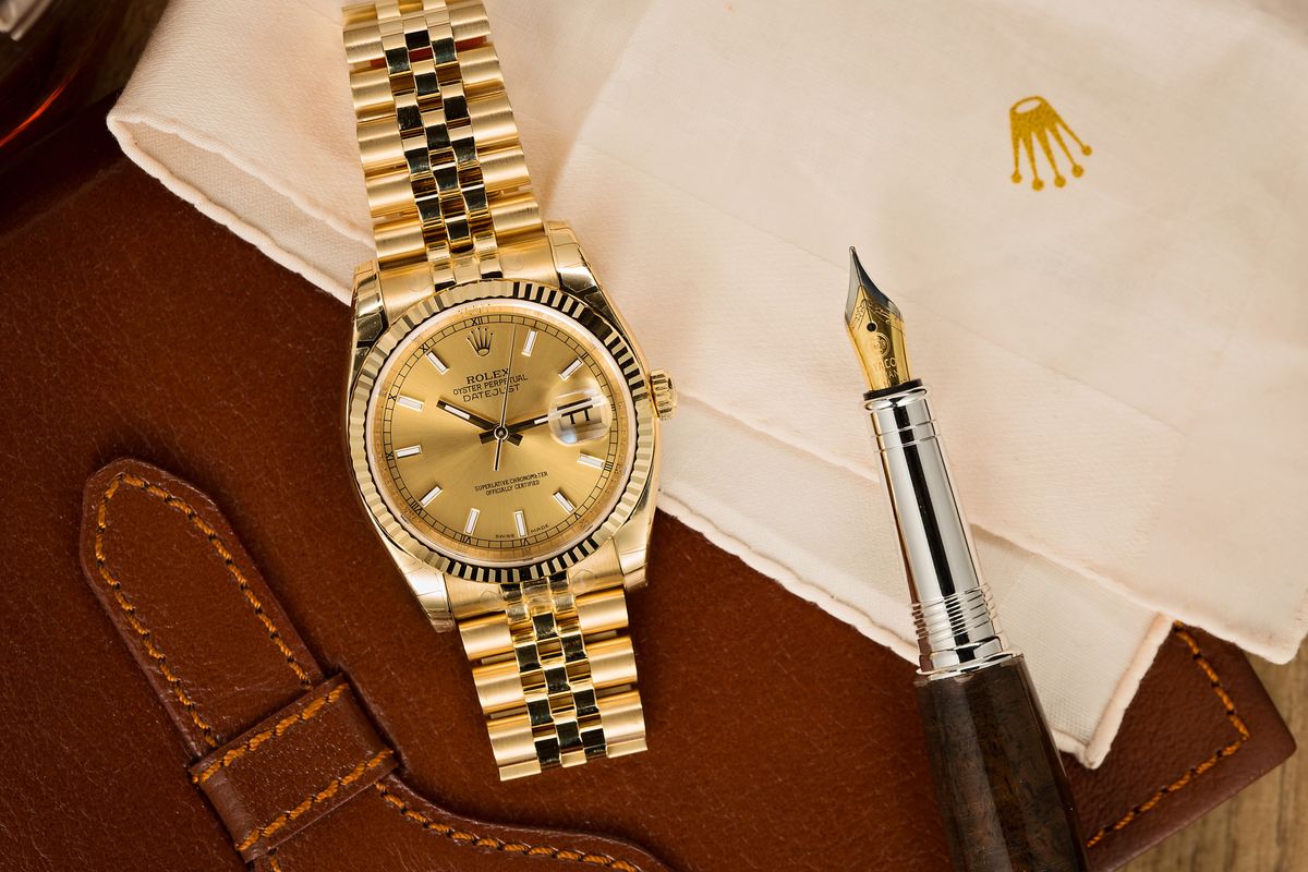 Solid Gold Rolex Datejust 36 116238