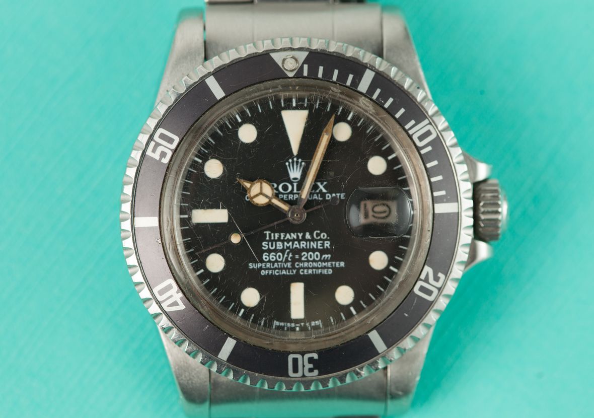 Vintage Rolex Submariner 1680 Stainless Steel Tiffany Dial