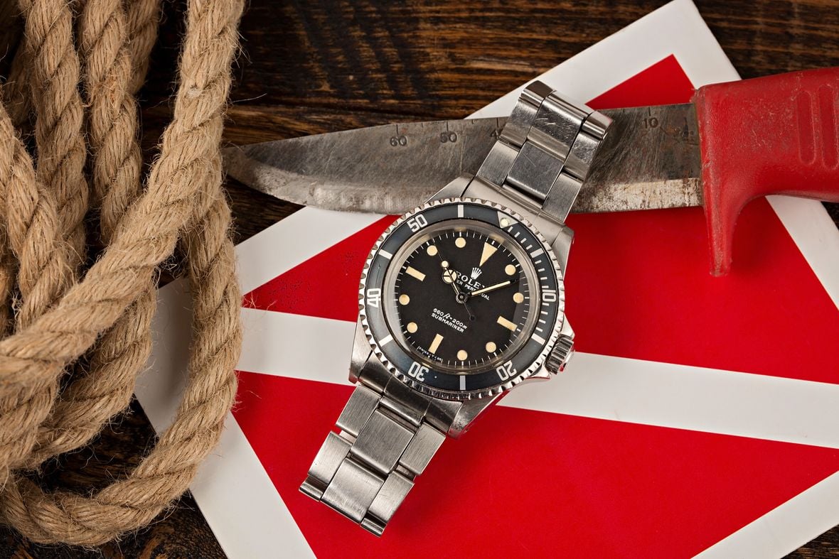 Vintage Rolex 5513 Submariner Stainless Steel COMEX Dive Watch