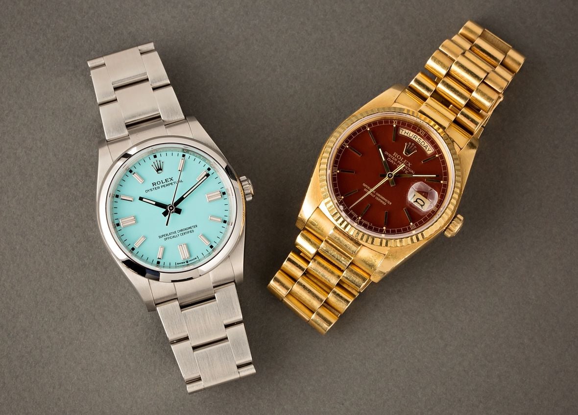 Rolex Stella Dial vs Oyster Perpetual turquoise oxblood 