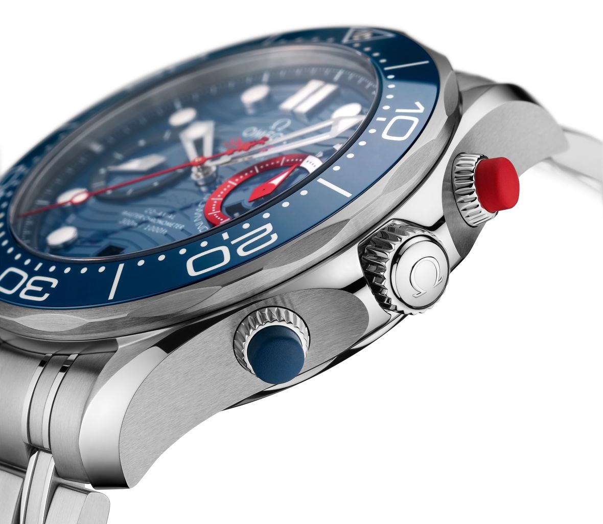 Omega Seamaster Diver 300M America's Cup Edition Rubberized Chronograph Pushers