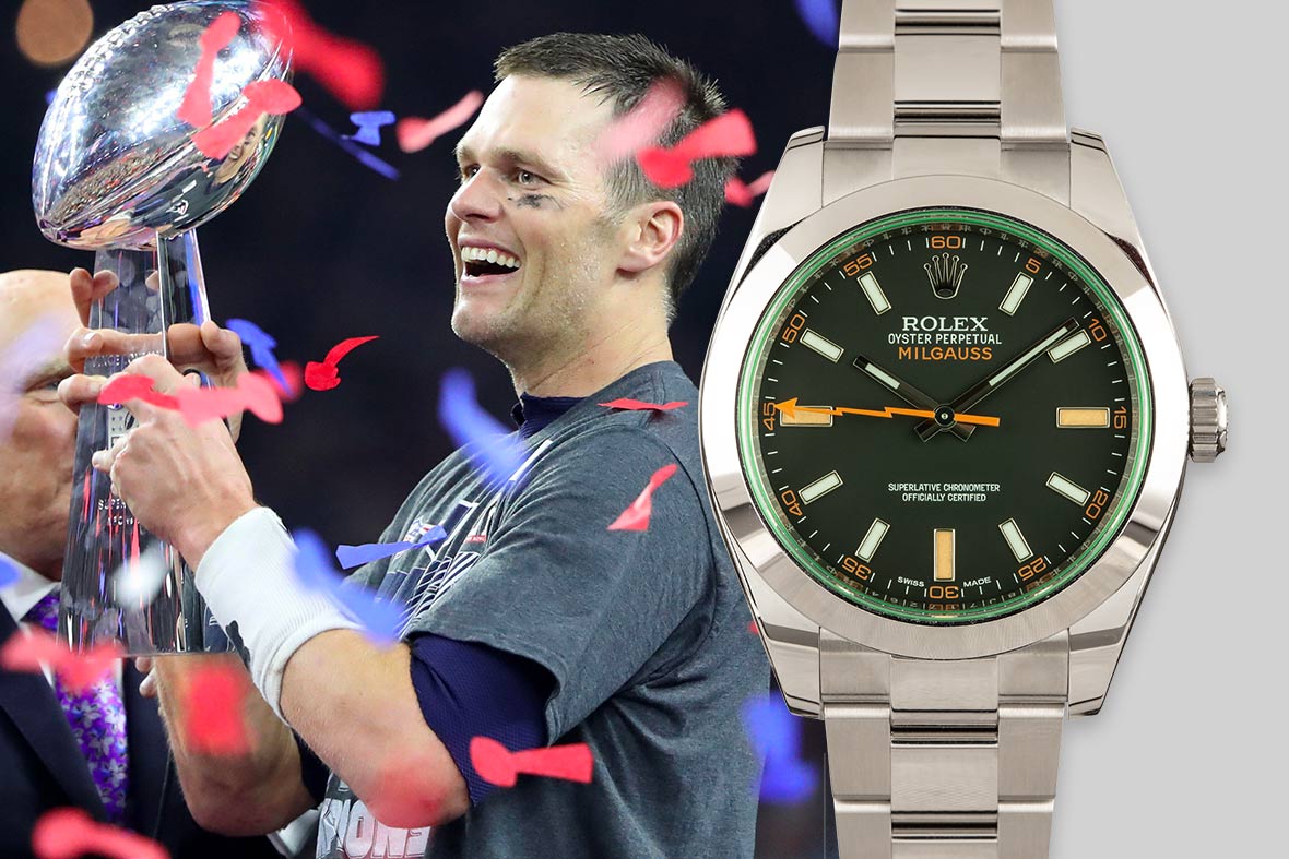 Top NFL Luxury Watches Super Bowl Rolex Milgauss 116400GV Green Sapphire Crystal Black Dial