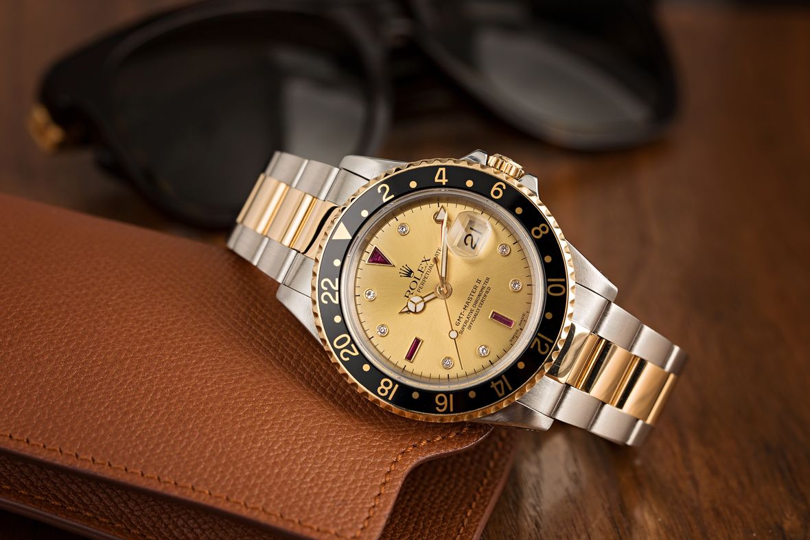 Rolex GMT-Master II ref. 16713 - Serti Dial Rolex GMT-Master II 16713 Serti Dial Diamonds and Ruby