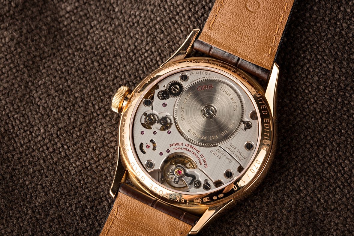 Gold Oris Artelier 110 Years Limited Edition Caliber 110 In-House Movement 