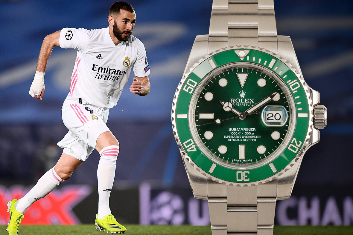 Karim Benzema Rolex Submariner Hulk 116610LV 