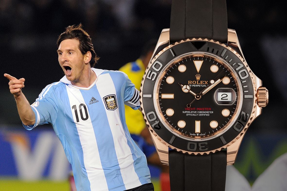 Lionel Messi Rolex Yacht-Master 40 Everose Gold Oysterflex