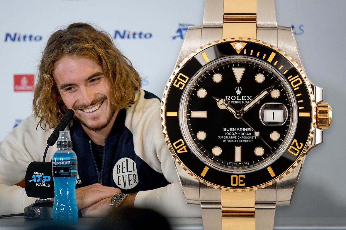 Stefanos Tsitsipas Rolex Watches Submariner Two-Tone Black