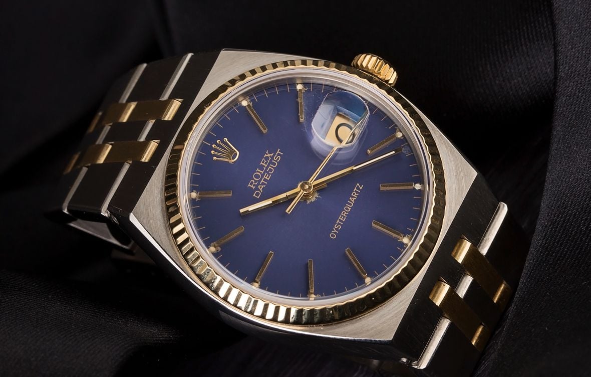 Rolex Oysterquartz Datejust Rolesor Blue Dial