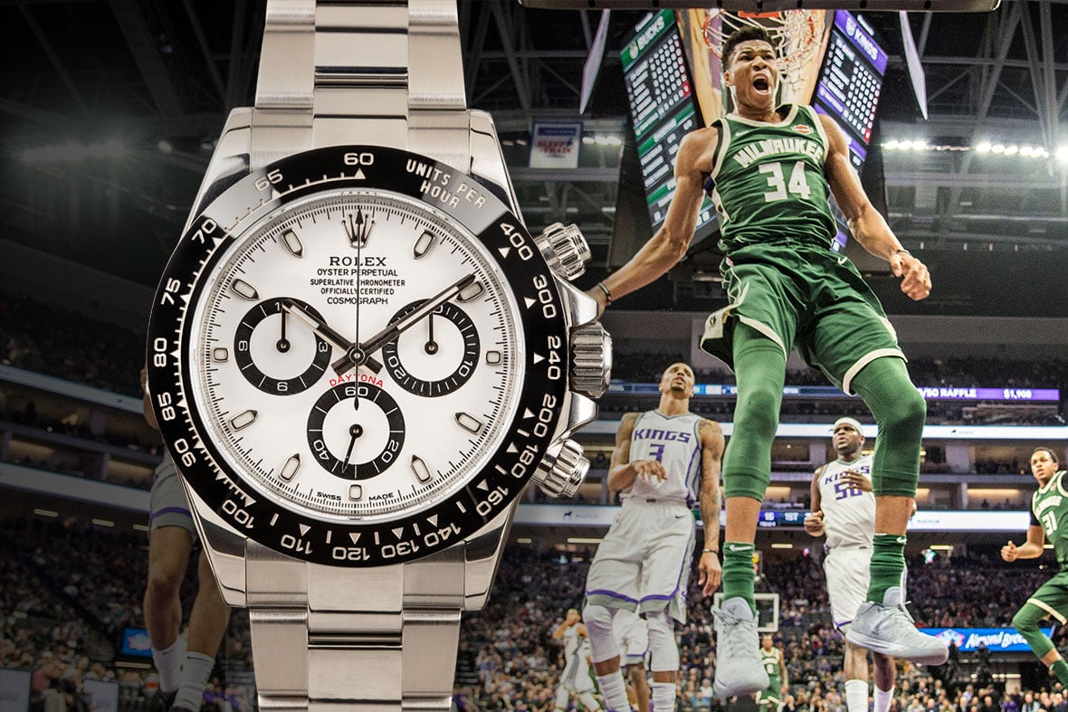 Giannis Antetokounmpo Rolex Daytona Stainless Steel 116500LN White Dial