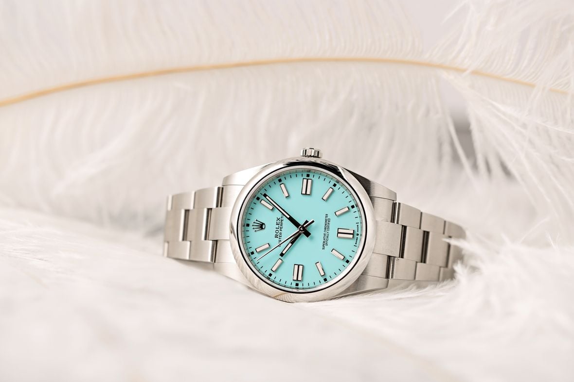 Rolex Oyster Perpetual 41 Turquoise Blue Dial 124300