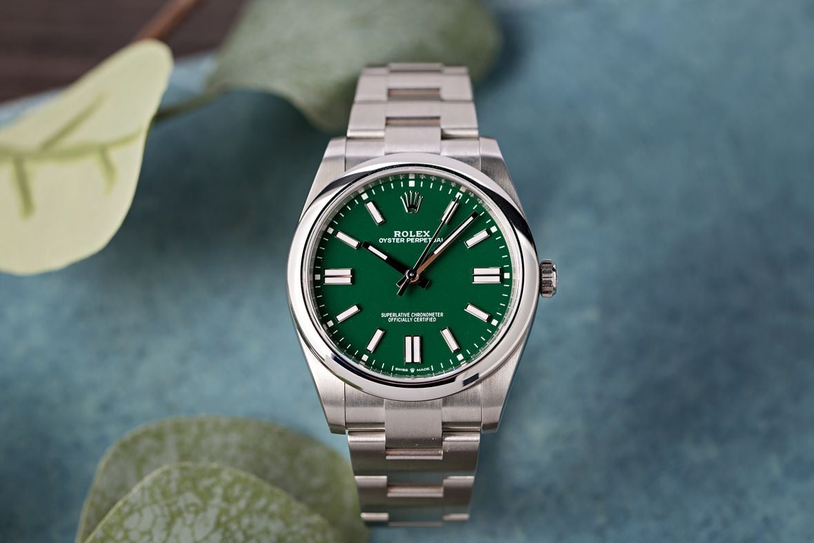 Rolex Oyster Perpetual 41 ref. 124300 - Green Dial Rolex Green Face Watches Oyster Perpetual 41mm 124300