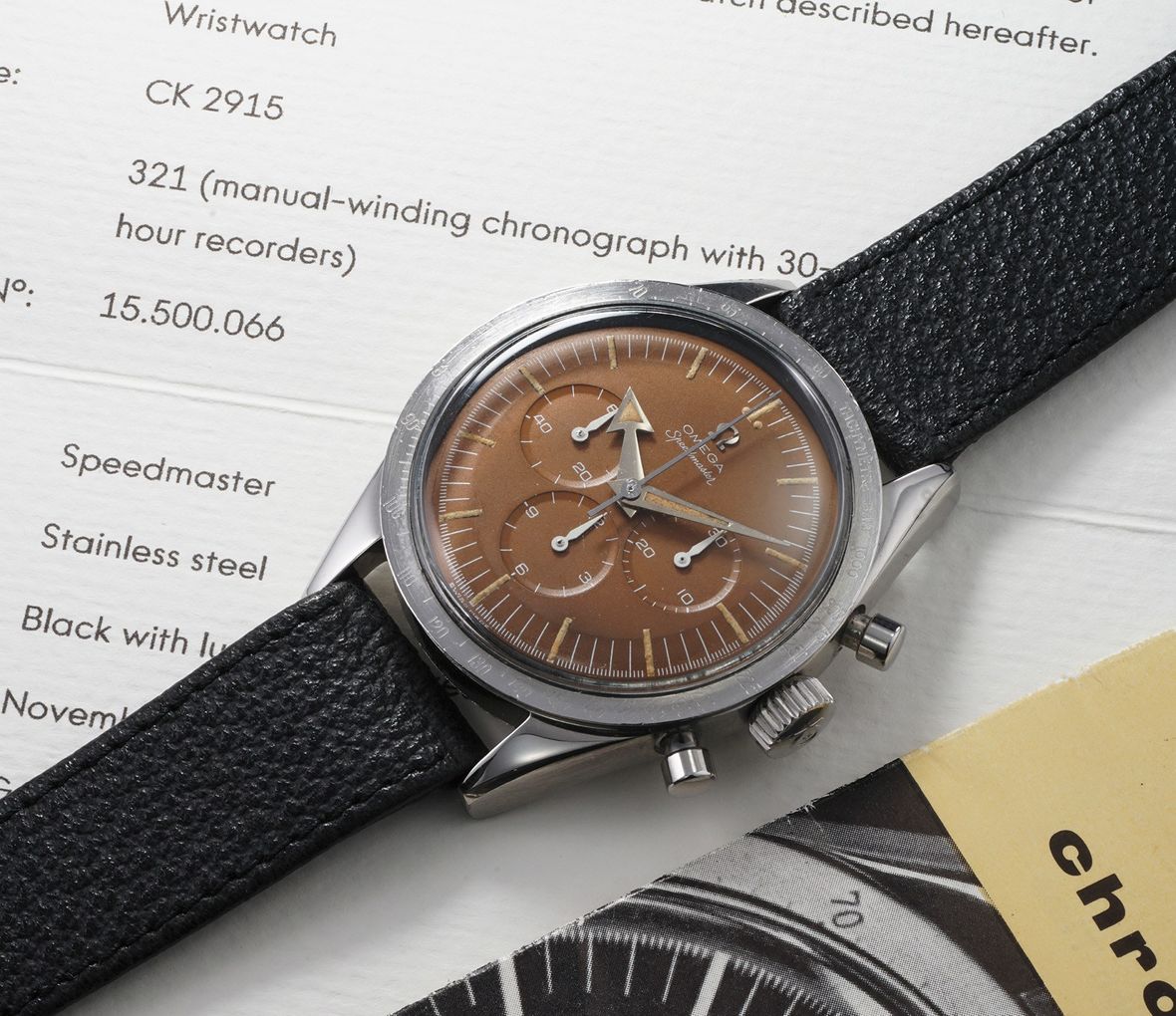 Omega Speedmaster CK2915-1 World Record $3.4 Million Tropical Dial