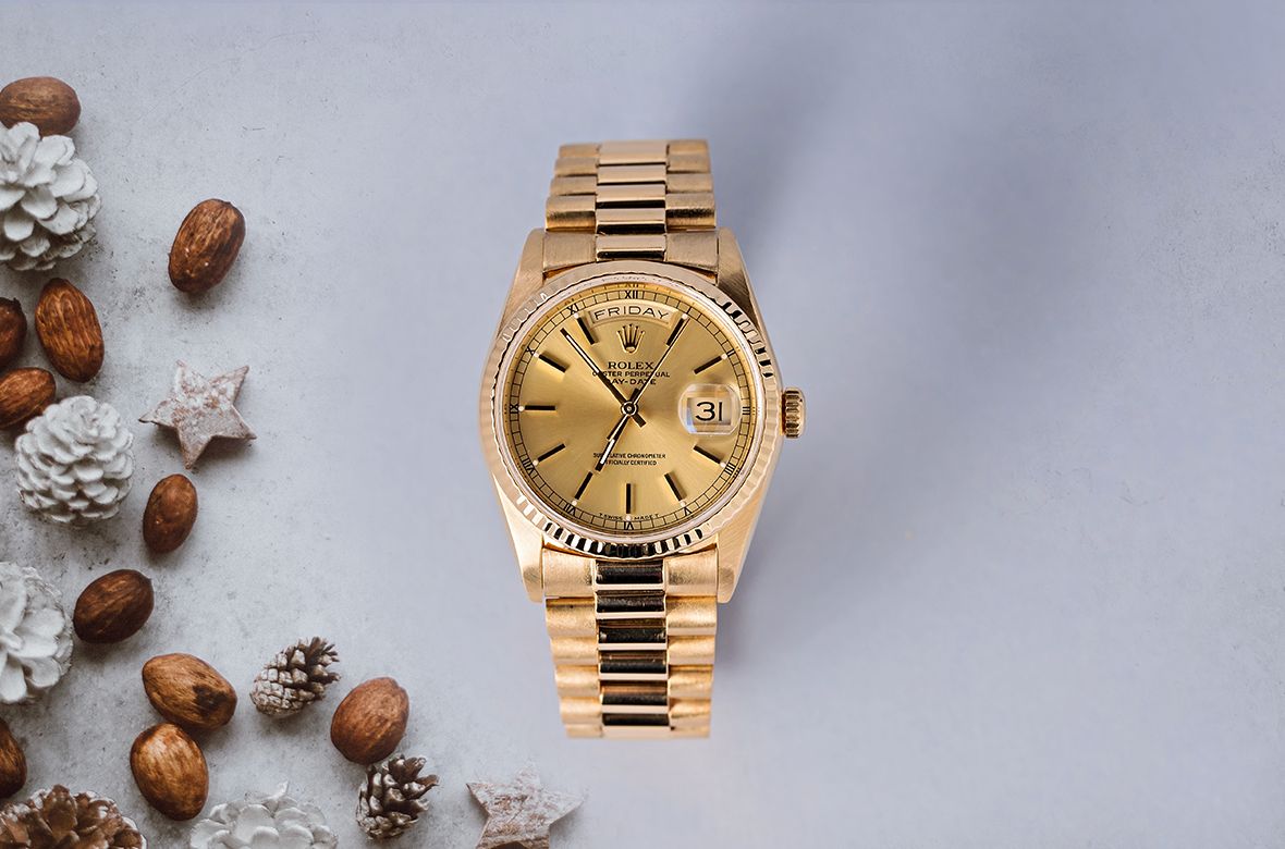 Best Holiday Gift Watches Rolex Day-Date President 18238