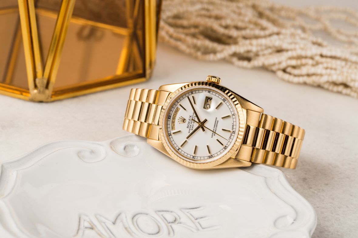 Revolve Capsule Collection Gold Rolex Day-Date President 18238 