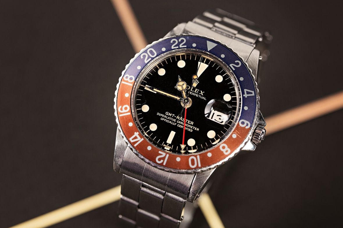 Vintage Rolex GMT-Master 1675 Pepsi Bezel