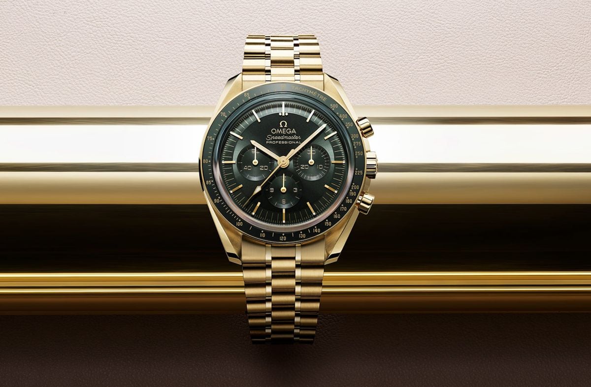 Omega Speedmaster Moonwatch - Moonshine Gold Omega Speedmaster Moonwatch Moonshine Gold Green Dial