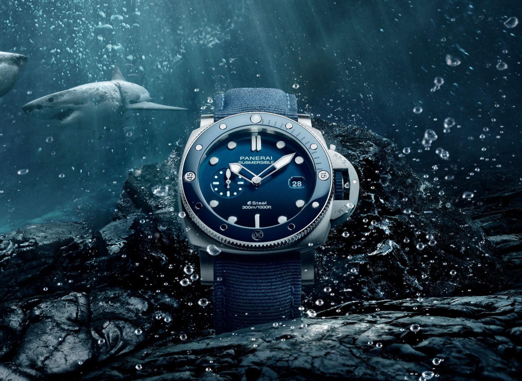 Panerai Submersible QuarantaQuattro eSteel Blu Profondo PAM01289 Panerai Submersible QuarantaQuattro eSteel Blu Profondo PAM01289