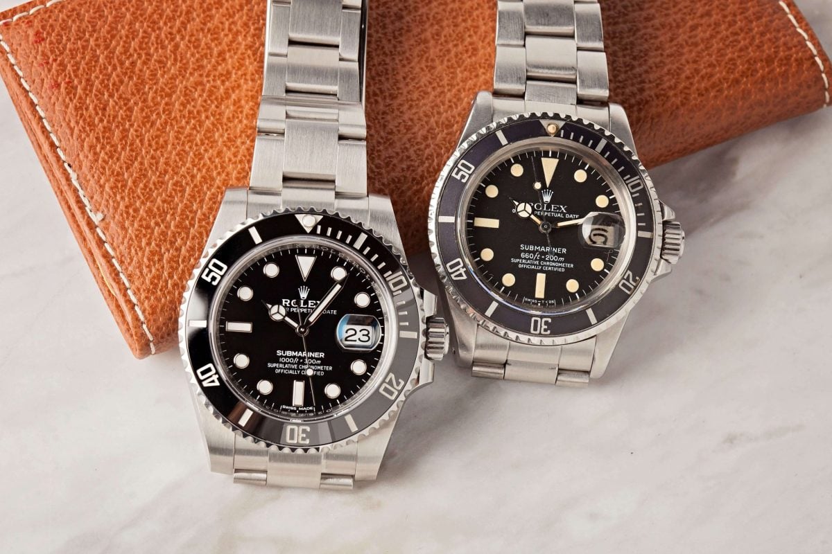 Vintage and Modern Rolex submariner date