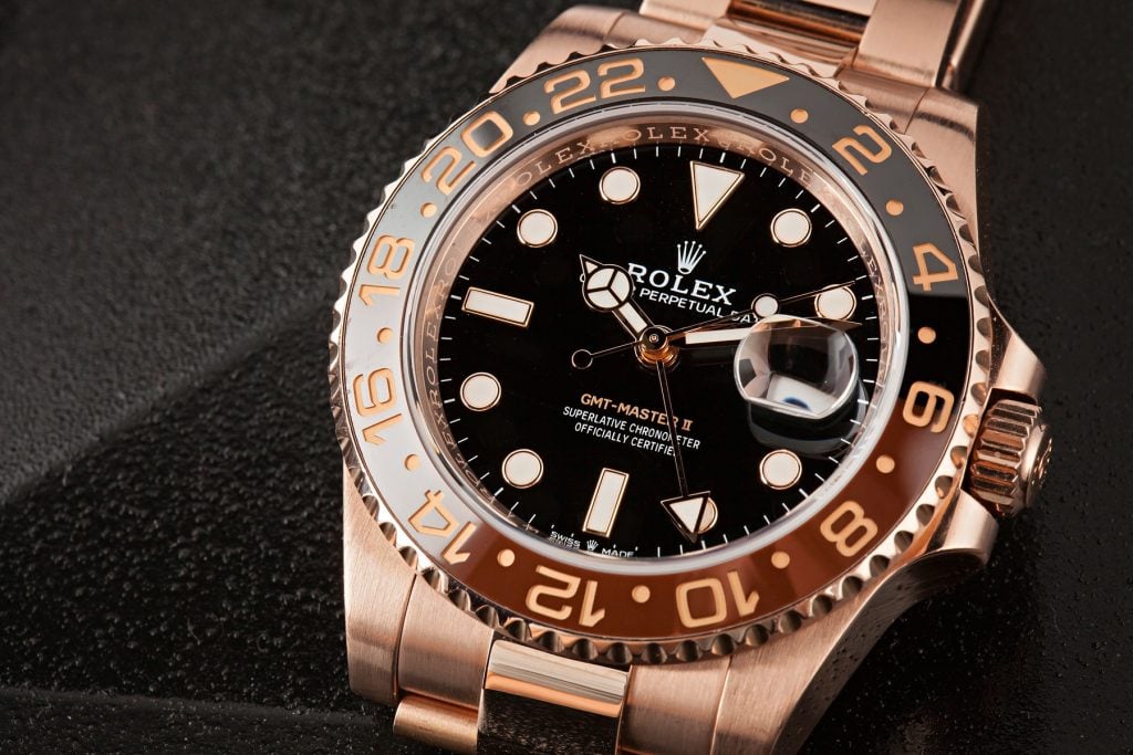 Gold Rolex GMT-Master II Root Beer