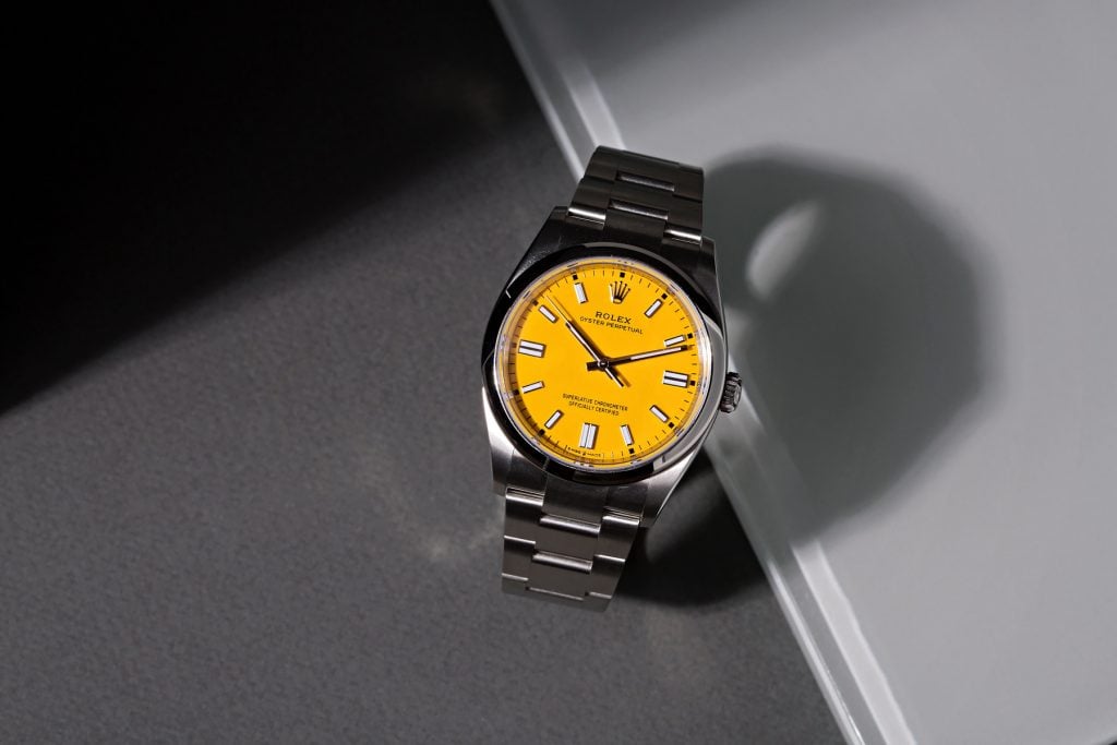 Roger Federer's Rolex Collection OYSTER PERPETUAL 41 YELLOW REF. 124300