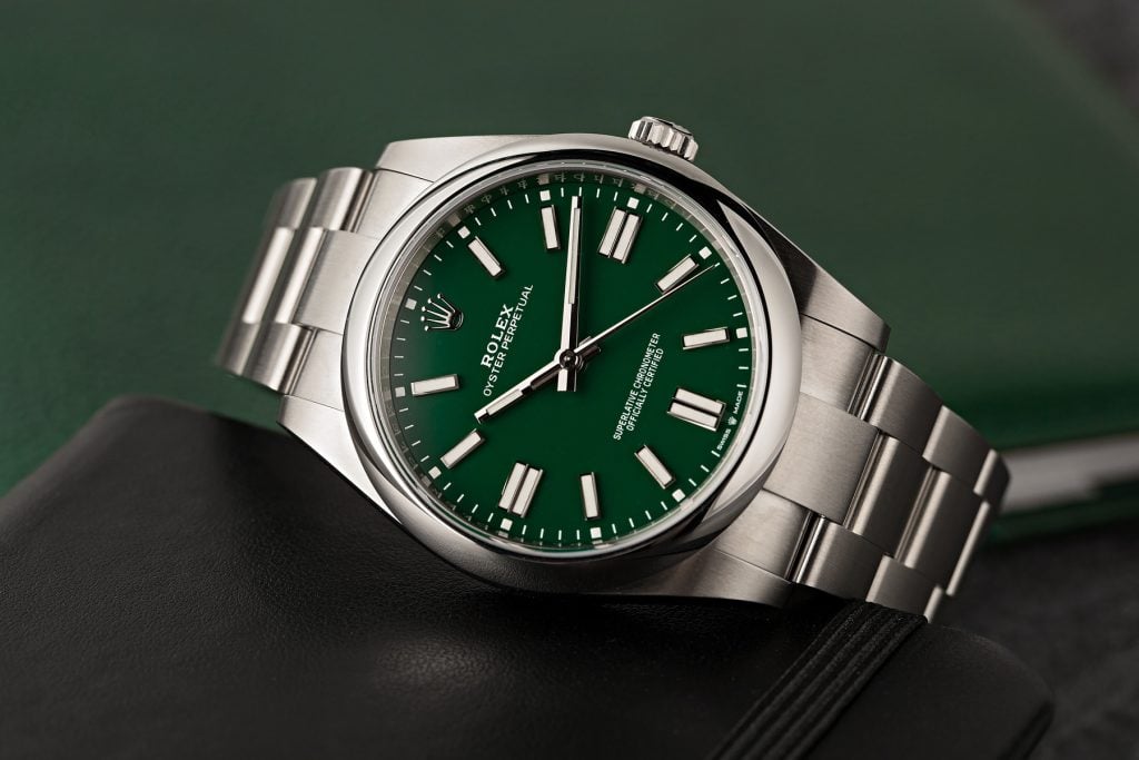 Roger Federer's Rolex Collection OYSTER PERPETUAL 41 GREEN REF. 124300