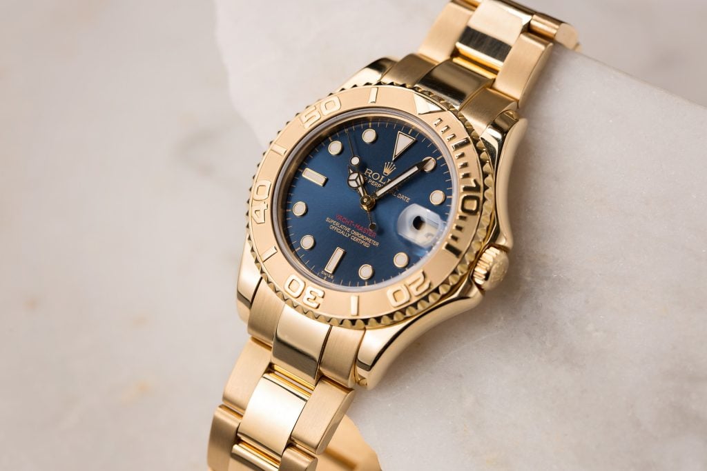 Ladies Rolex Yacht-Master 18k yellow Gold Midsize