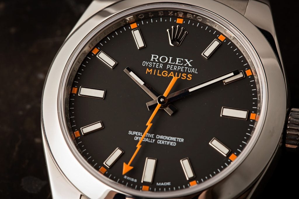Top Rolex Watches For Halloween Black Orange Milgauss 116400