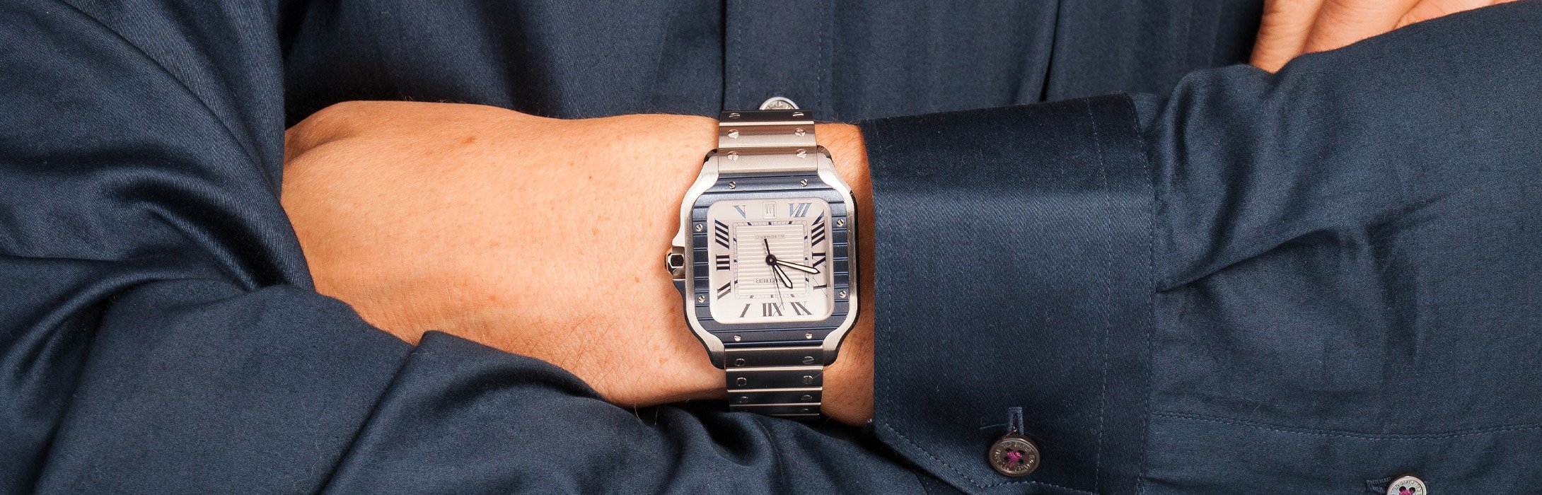 Vintage Rare Louis Philippe Quartz Black Leather Band Wristwatch Mens