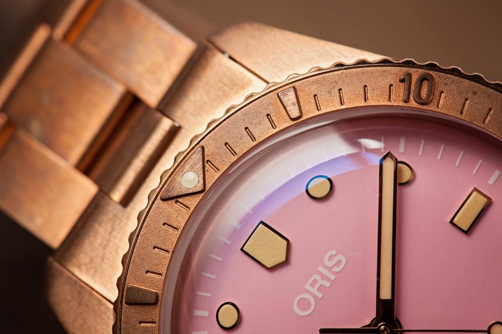 Bronze Oris Watch Divers Sixty Five Patina Bronze Oris Watch Divers Sixty Five Patina