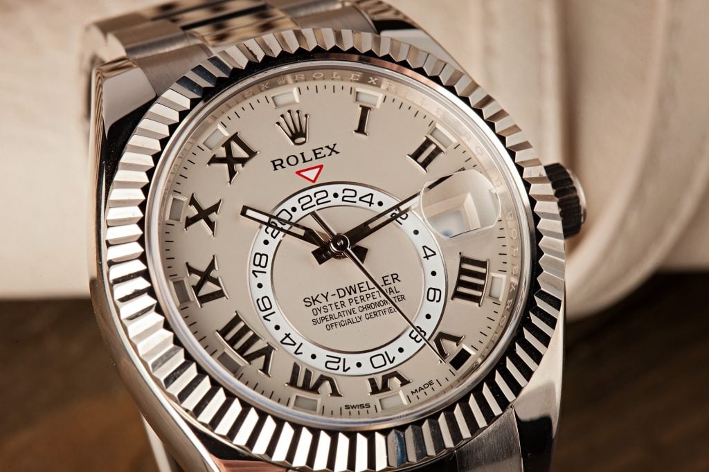 White Gold Rolex Sky-Dweller 326939 Roman Dial