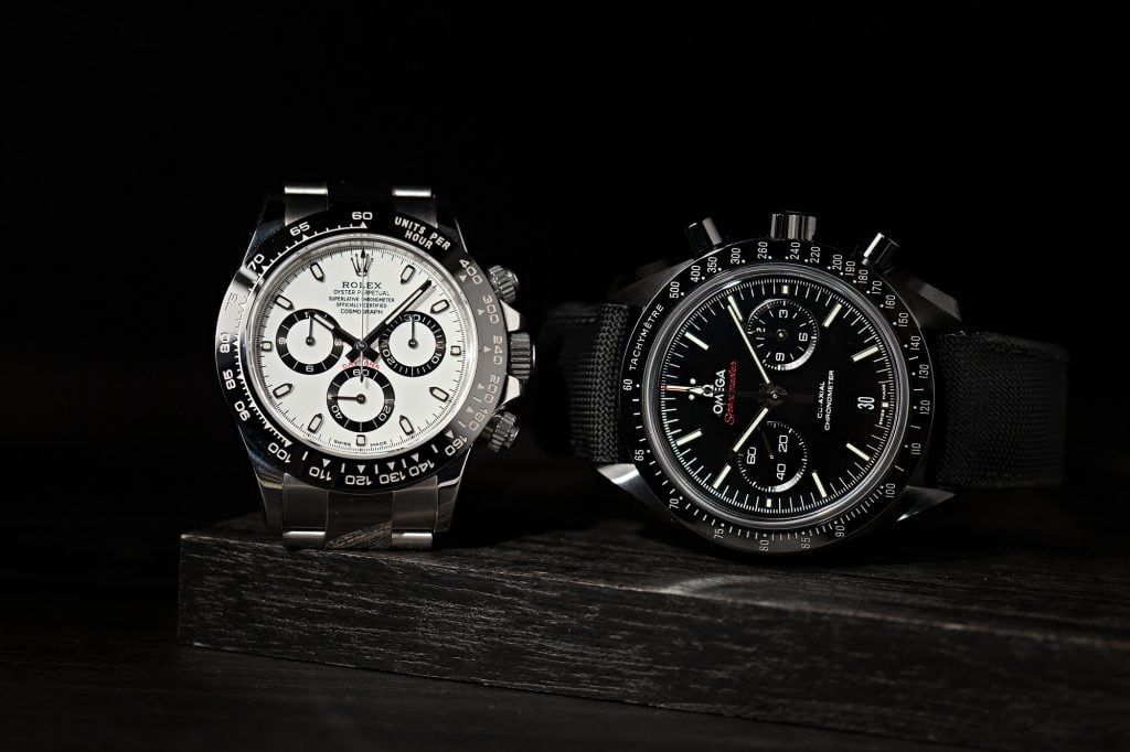 Black Friday Luxury Watch Deals: Rolex Daytona 116500LN Omega Speedmaster Dark Side of the Moon