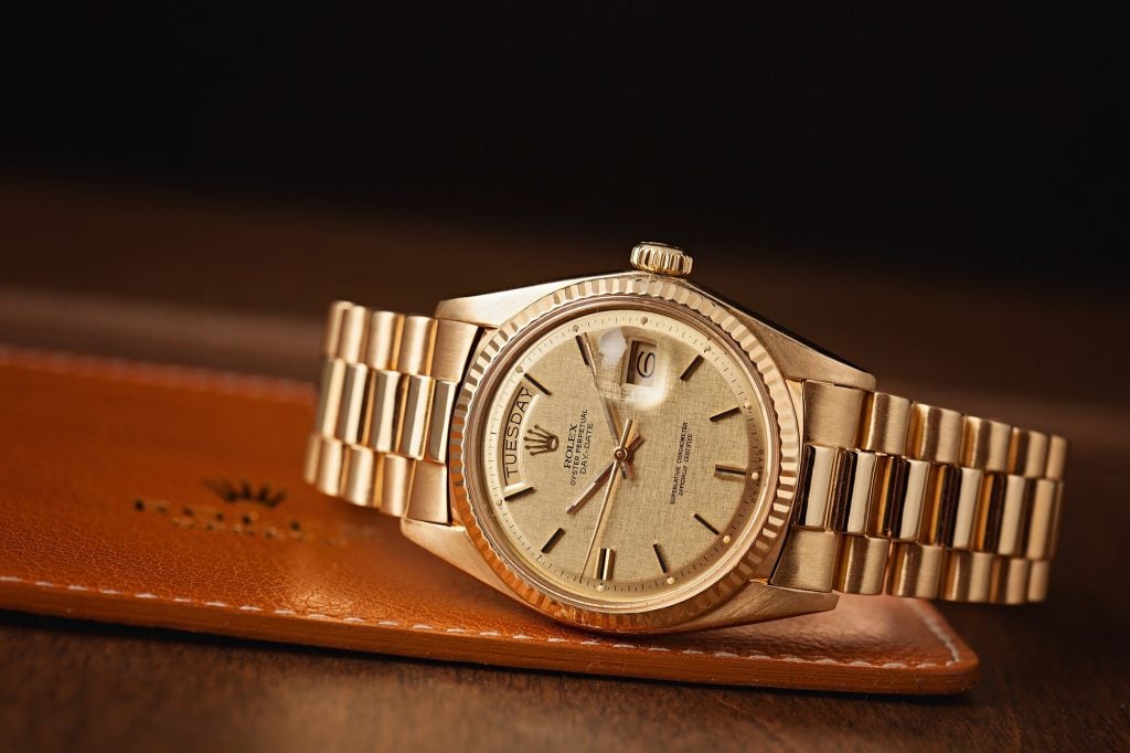 Vintage Rolex Day-Date 1803 President Fluted Bezel