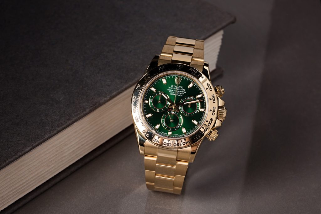 The One: The Rolex Daytona Reference 116508 in gold with a green dial