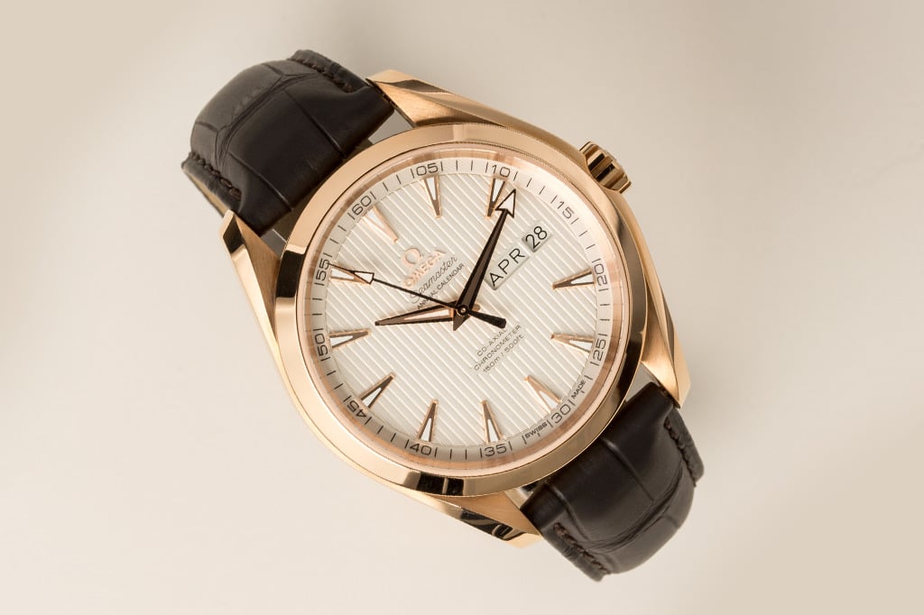 Omega Dress Watch Seamaster Aqua Terra 18k Sedna Gold