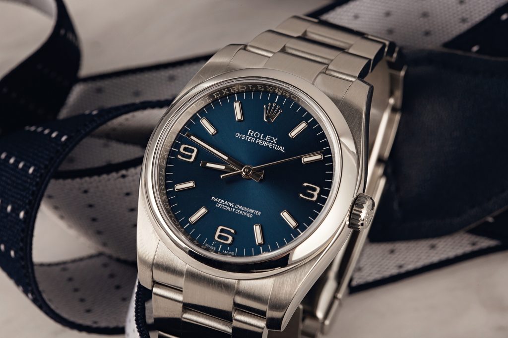 Rolex Oyster Perpetual Blue Watch