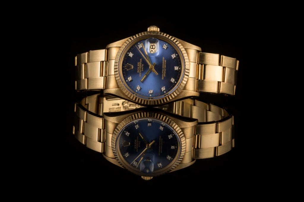 Rolex Date 15037 - Blue Diamond Dial