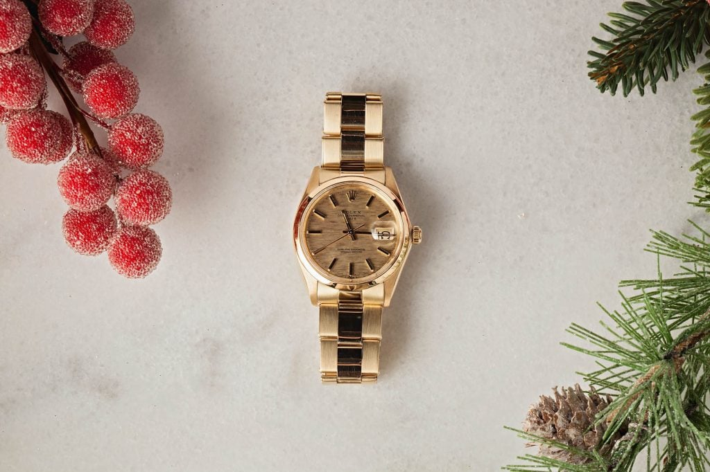 Luxury Watches Holiday Wish List Gold Rolex Date 1500