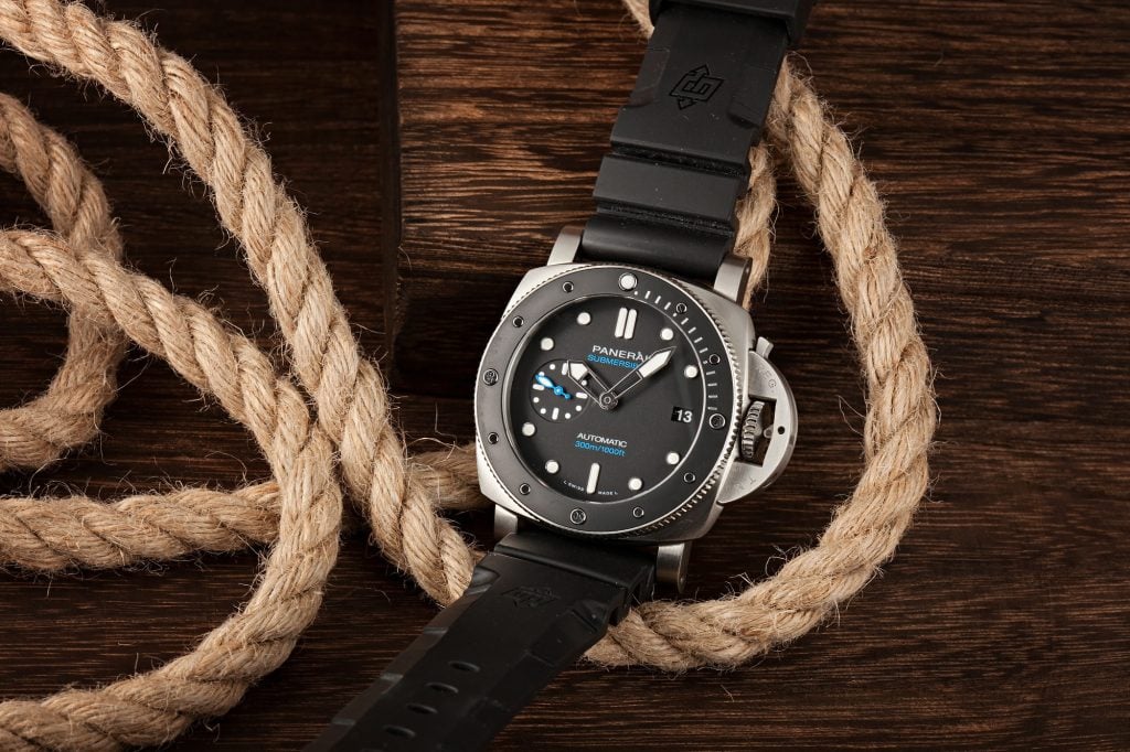 Panerai Submersible Dive Watch with Rubber Strap