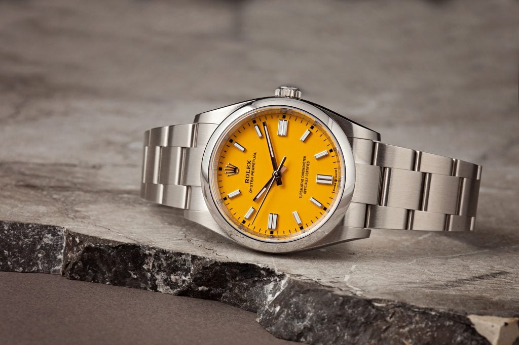 Rolex Oyster Perpetual 36mm Yellow Dial