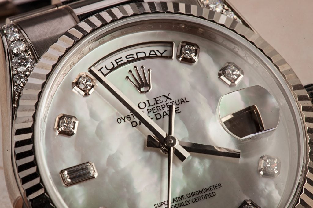 Mother of Pearl Rolex Day-Date President White Gold