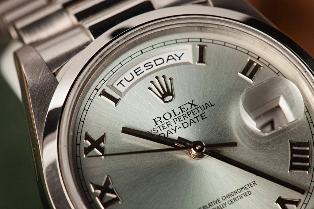 Rolex Day-Date Platinum Smooth Bezel